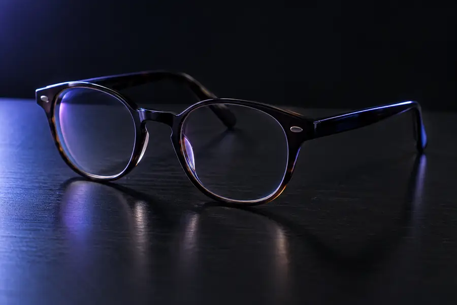 Original photograph of glasses before the scene change