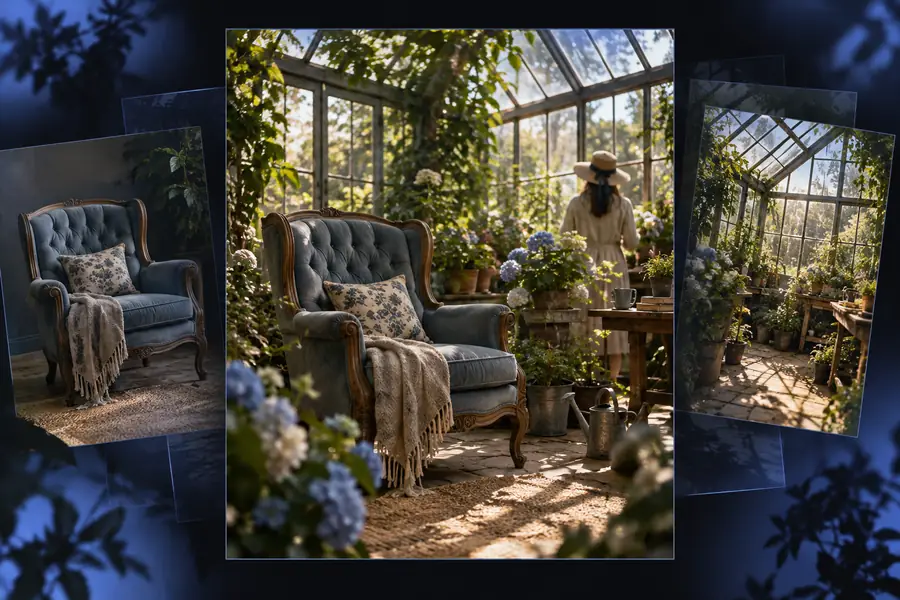 Transformed holiday image shown in the same framing